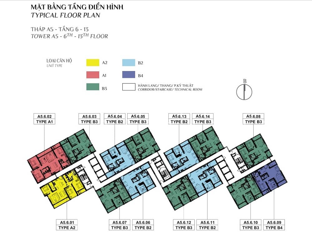 Mặt bằng tầng 06-13