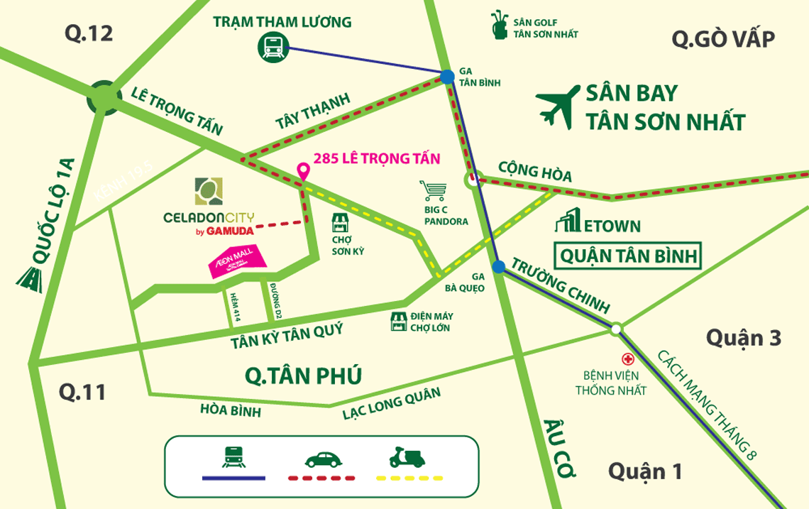 Vị trí chiến lược của Alnata Plus Celadon City