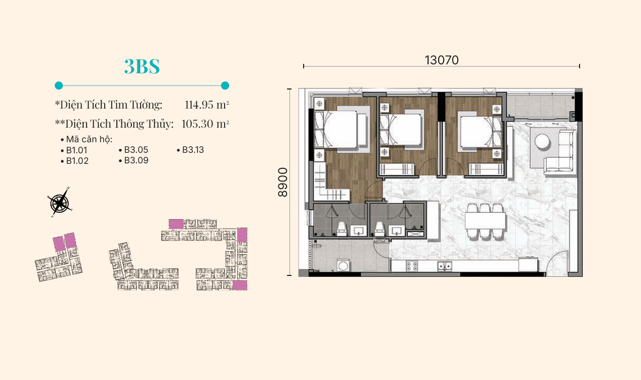 Diện tích 114.95 m2