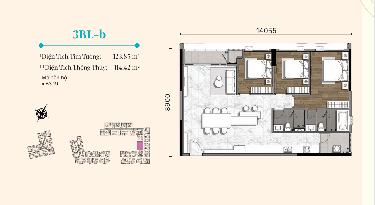 Diện tích 123.85 m2