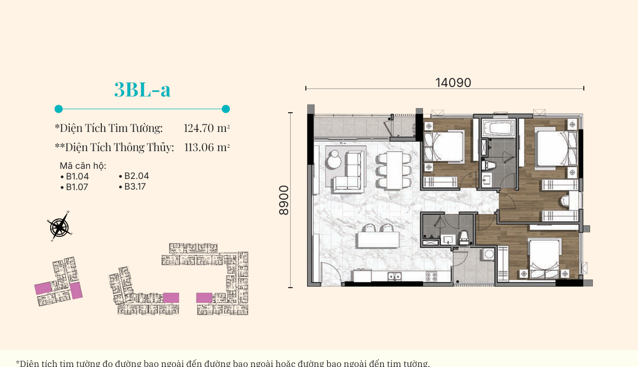 Diện tích 124.70 m2